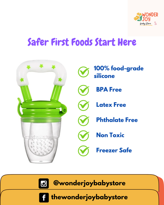 Silicone Baby Fruit Feeder Pacifier – Teething Nibbler & Safe Self-Feeding Tool (Random Color)
