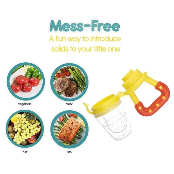 Silicone Baby Fruit Feeder Pacifier – Teething Nibbler & Safe Self-Feeding Tool (Random Color)