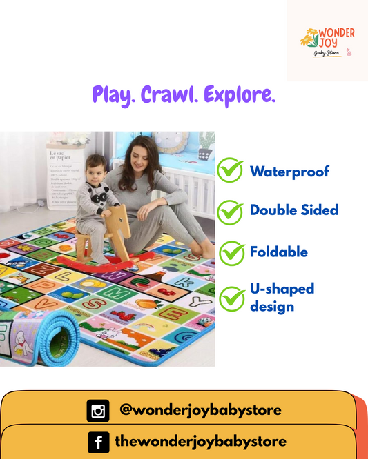 Double-Sided Waterproof Foam Playmat for Infants & Toddlers